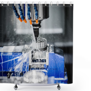 Personality  Metalworking CNC Milling Machine. Shower Curtains