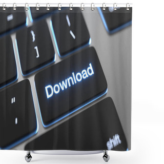Personality  Download Text Written On Keyboard Button. Shower Curtains