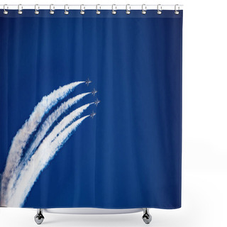 Personality  Usaf F16 Jets Flying At Airshow Shower Curtains