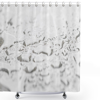 Personality  Drops Of Water On A Color Background. Gray. Shallow Depth Of Field. Selective Focus. Shower Curtains