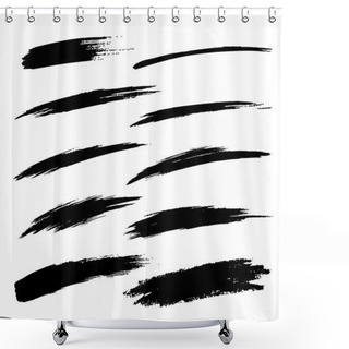Personality  Set Of Hand Drawn Grunge Brush Smears Shower Curtains