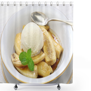 Personality  Bananas Foster, American Cuisine Shower Curtains