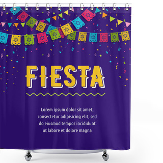 Personality  Mexican Fiesta Background Shower Curtains