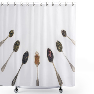 Personality  Herbal Tea And Spoons Shower Curtains