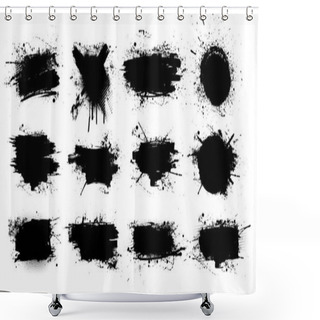 Personality  Paint Brush Stains, Ink Splashes, Strokes Shower Curtains