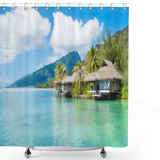 Personality  Bungalows In Tahiti Shower Curtains