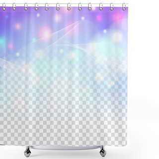 Personality  Abstract Stylish Sparkling Glitter Design On Transparent Backgro Shower Curtains