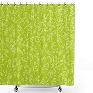 Personality  Seamless Pattern And Leaves Shower Curtains