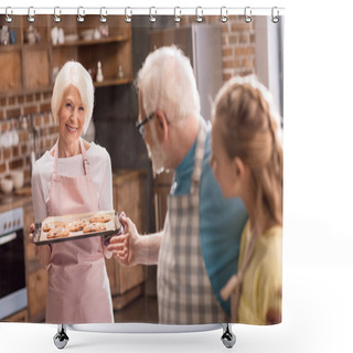 Personality  Family Baking Cookies  Shower Curtains