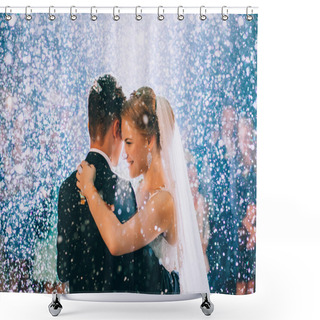 Personality  First Wedding Dance Of Newlyweds Shower Curtains