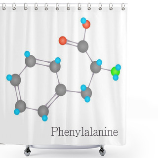 Personality  Phenylalanine 3D Molecule Chemical Science Shower Curtains