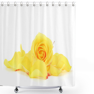 Personality  Yellow Rose Shower Curtains
