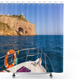 Personality  Javea Cabo De La Nao Lighthouse Cape In Alicante Shower Curtains