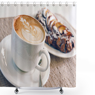 Personality  Cappuccino And Cake Shower Curtains