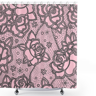 Personality  Pattern Stylized Like Laces Shower Curtains