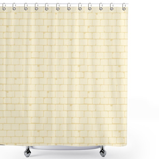Personality  Pale Painted Brick Wall Shower Curtains