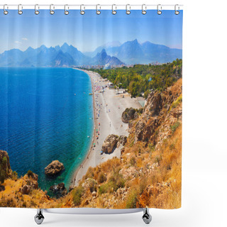 Personality  Beach At Antalya Turkey Shower Curtains