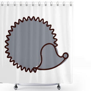 Personality  Silhouette With Hedgehog Wild Animal Color Shower Curtains