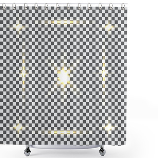 Personality  Glowing Light Effects. Sparkling And Shining Stars, Bright Flashes Of Lights With A Radiating. Transparent Light Effects. Vector Illustration EPS10 Shower Curtains