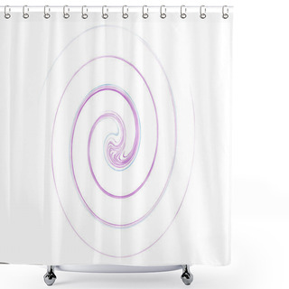 Personality  Curve Rotated Volute, Helix Shape. Colorful Spiral, Swirl And Twirl Design Element. Cyclic Rotation, Curl Design. Vector Shower Curtains