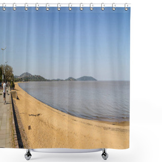Personality  Panorama Of Guaiba River In Ipanema Shower Curtains