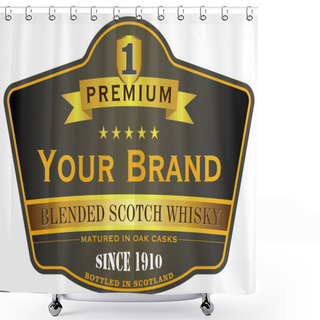 Personality  Whiskey Label Shower Curtains