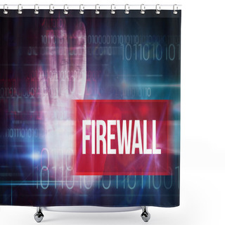 Personality  Firewall Against Blue Technology Design Shower Curtains