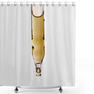Personality  Pipette With Oil On A White Background Shower Curtains