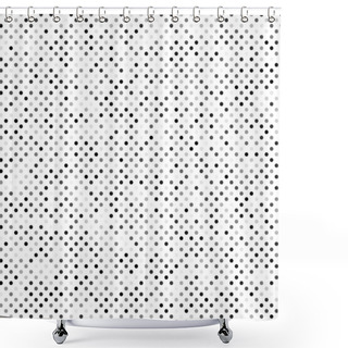 Personality  Circles Tileable, Repeatable Black And White Monochrome Dots, Dotted, Speckles Circular Pattern, Background. Vector Shower Curtains
