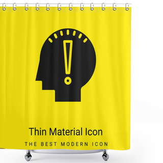 Personality  Begin Minimal Bright Yellow Material Icon Shower Curtains