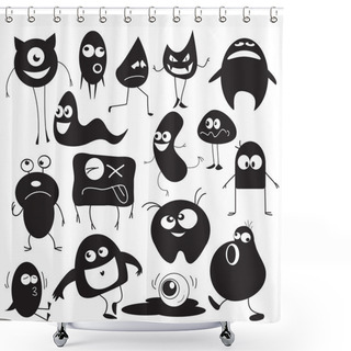 Personality  Cute Monsters Collection Shower Curtains