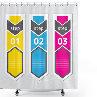 Personality  Set Of Vector Labels Shower Curtains