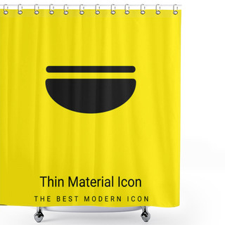 Personality  Balance Minimal Bright Yellow Material Icon Shower Curtains