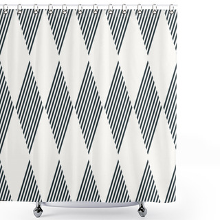 Personality  Monochrome Striped Seamless Geometric Pattern. Shower Curtains