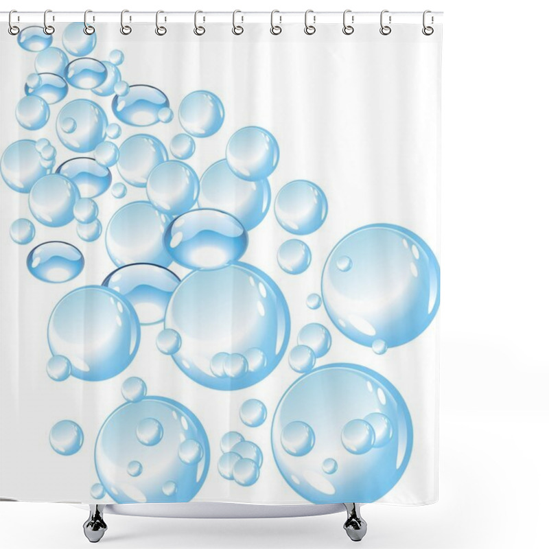 Personality  Bubbles Background Shower Curtains