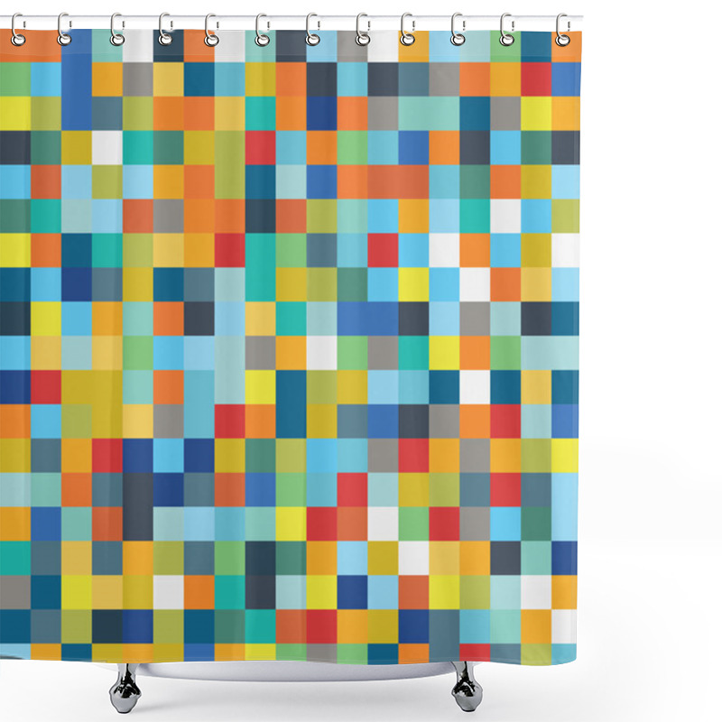 Personality  Pixel Art Vector Shower Curtains