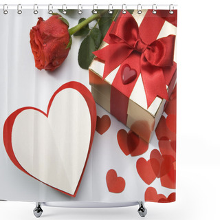 Personality  Valentine's Greeting Card Shower Curtains