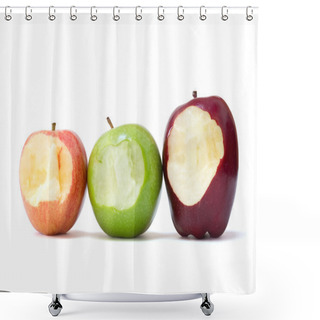 Personality  Apples With Bite Shower Curtains