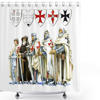 Personality  Knights Templar Shower Curtains