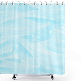 Personality  Blue Watercolor Abstract Background. Clouds, Sky, Sea Waves. Color Pattern. Vector Illustration. Shower Curtains