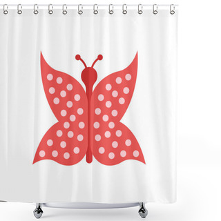 Personality  Butterfly Icon Vector Isolated On White Background For Your Web And Mobile App Design Shower Curtains