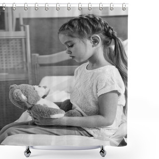 Personality  Little Girl In Hospital Shower Curtains