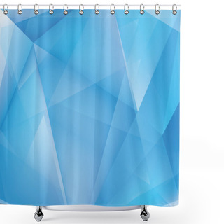 Personality  Abstract Ice Light Blue Background Shower Curtains
