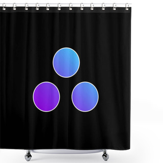 Personality  Ammunition Blue Gradient Vector Icon Shower Curtains