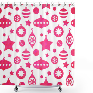 Personality  Cute Christmas Toys Seamless Pattern Shower Curtains