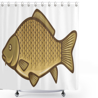 Personality  Carp Fish Shower Curtains