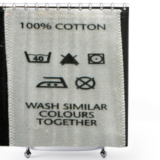 Personality  Washing And Textile Symbols Shower Curtains