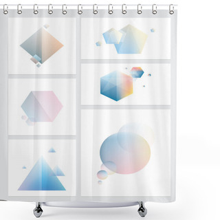 Personality  Geometric Element Designs In Polygonal Shapes Shower Curtains