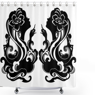 Personality  Lady Shower Curtains