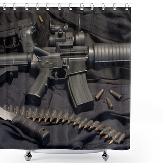 Personality  Modern Weapon M4 Shower Curtains